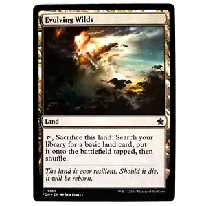 x4 Evolving Wilds Foundations Land Common Playset M/NM MTG FDN TCG CCG - Picture 1 of 4