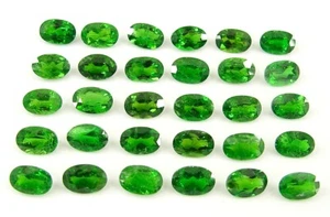 14.30 Ct Natural Chrome Diopside Gemstone 4x6 mm Oval Cut 30 Pcs Stone Lot- 2201 - Picture 1 of 2