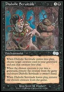 *MRM* FR/VF 4x Servitude diabolique (Diabolic Servitude) MTG Magic USG - Foto 1 di 1