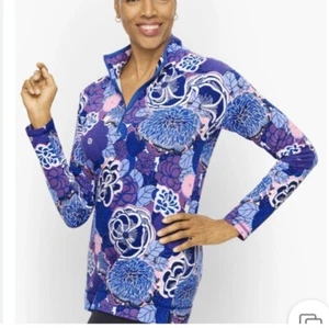 NWT Talbots Mock Neck Half Zip Pullover Sweate Shirt Size XS - Picture 1 of 1