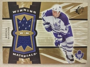 2006-2007 Upper Deck SPX BRYAN MCCABE NHL hojas de arce doble jersey azul ¡muestras! - Imagen 1 de 2