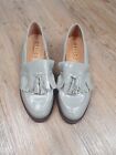 Office Grey Patent Leather Premium Tassel Loafers 37 4
