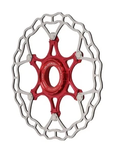 ¡Rotor de freno de disco ultraligero Quaxar Aviator ROJO 160 mm c96 g! splined - Imagen 1 de 5