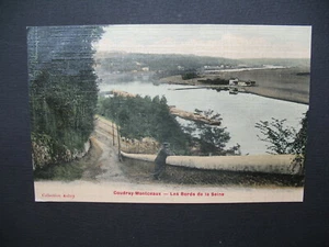 Coudray Montceaux les bords de la seine Carte Couleur Toilée à voir - Picture 1 of 1
