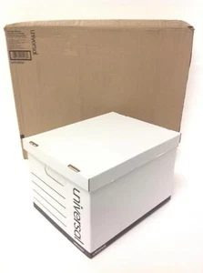 NEW Box With 10 Universal UNV25223 Economy Boxes, 12" x 15" x 9 7/8" White - Picture 1 of 11