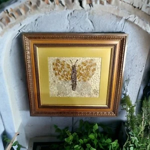 Unikat MCM handgefertigt montiert KUNST Stück Schmetterling Motte Flügel signiert - Bild 1 von 11
