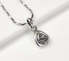 Natural Raw Diamond Pendant Necklace 925 Solid Sterling Silver Jewelry For Women