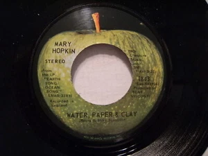 MARY HOPKIN Water, Paper & Clay APPLE  1843 Label Var.2 JACKSONVILLE IL Pressing - Picture 1 of 2