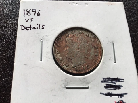 1896 Liberty Nickel with unusual patina & great details #166 Cover