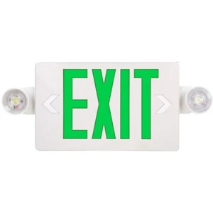 14 packs 120/277-Volt LED White Hardwired Exit Light with Green Lights - Picture 1 of 1