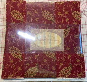 MODA Wrapped Paisley Civil War Repro KANSAS TROUBLES QUILTERS Layer Cake 10" Sq - Picture 1 of 4