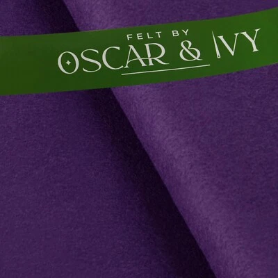 Handicraft Wool/Viscose Felt Fabric Material - Purple - Felt by Oscar & Ivy - Image 1 of 3