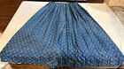 Leslie Fay  Blue W/ Abstract Print  Gathered Pleated Floral Skirt Size 12 Vtg