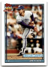 1991 Topps Baseball Card Jim Acker Toronto Blue Jays #71