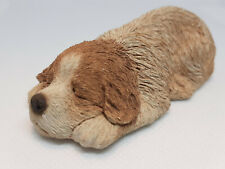 Sandra Brue Vintage Signed 1986 Sandicast Dog Figurine Snuggles