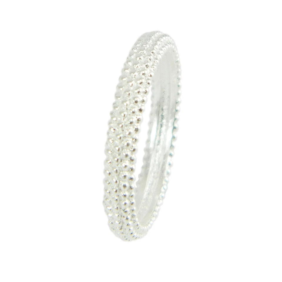 Fede Sarda Donna in Argento con Lavorazione a Pallini – Anello Sardo Artigianale - Immagine 1 di 1