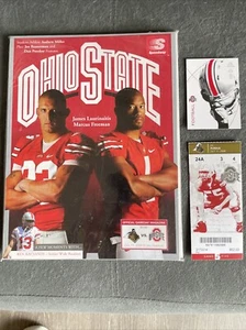 2008 Ohio State Purdue Football Program Ticket James Laurinaitis Marcus Freeman - Picture 1 of 5