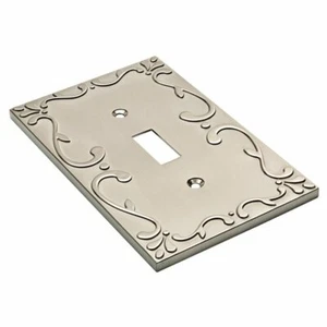 Classic Lace 1-Gang Toggle Light Switch Wall Plate Satin Nickel *NEW* - Picture 1 of 2