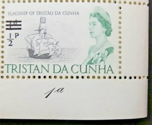 TRISTAN DA CUNHA 1971 SG137 QEII ½p. ON 1d. FLAGSHIP OF TRISTAO DA CUNHA - MNH - Picture 1 of 1
