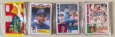 1984 TOPPS Rack Pack DAVE WINFIELD, LARRY GURA, SCOTT SANDERSON, MOORE, Showing - Imagem 1 de 4