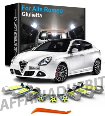 LED INTERNI GIULIETTA (2010-2017) ALFA ROMEO KIT COMPLETO CANBUS NO ERROR BIANCO - Immagine 1 di 2