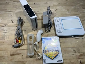Nintendo Wii Konsole mit Pictionary + Board Modell Rvl-001 weiß getestet und funktioniert - Bild 1 von 6