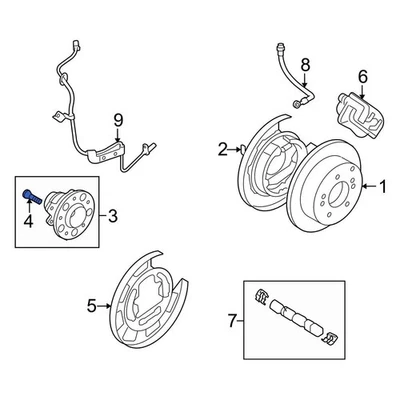 For Hyundai Elantra 2009-2016 Hyundai Rear Wheel Lug Stud - Image 1 of 4