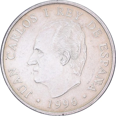 [#639399] Spain, Juan Carlos I, 2000 Pesetas, 1996, Madrid, Silver, AU(50-53), K - Image 1 of 2