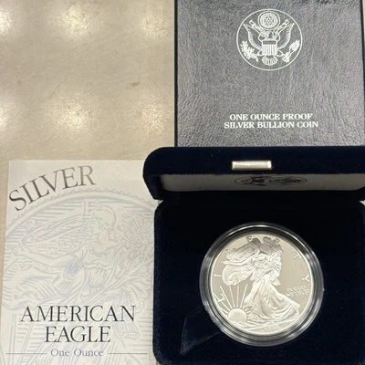 1998-P Proof $1 American Silver Eagle Coin With OGP & COA. (450,728 minted) - Image 1 of 4