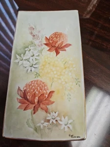 Signed By Ruth Anderson Handpainted 11" Platter Porcelana Schmidt Of Brazil - Picture 1 of 15