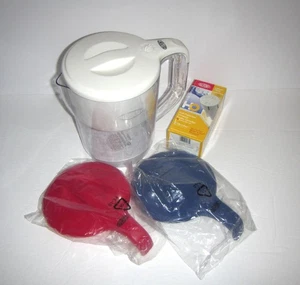Dupont 8-Cup Water Filter Pitcher with extra colorful lids and filter - Picture 1 of 7