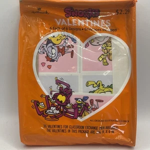 Vintage Schnorcheln Punze Valentinstag Karten Klassenzimmer Karten 1986 Neu/Versiegelt - Bild 1 von 7