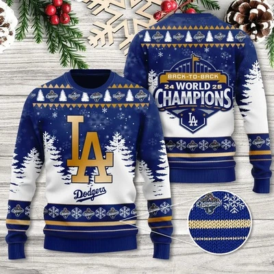 Los Angeles Dodgers World Series 2025 Ugly Sweater - Image 1 of 3