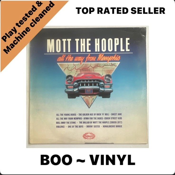 Mott the hoople All The Way From  Memphis Vinyl Lp Record EX / VG - Image 1 of 4