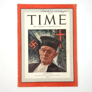 Time Magazine Martyr of 1940 Weekly Newsmagazine December 23 1940 World War II - Picture 1 of 20