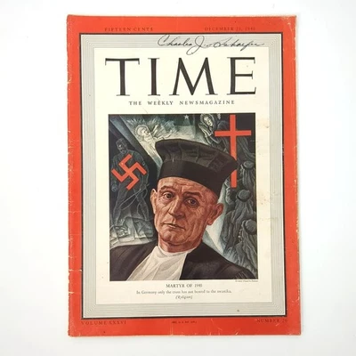 Time Magazine Martyr of 1940 Weekly Newsmagazine December 23 1940 World War II - Image 1 of 4