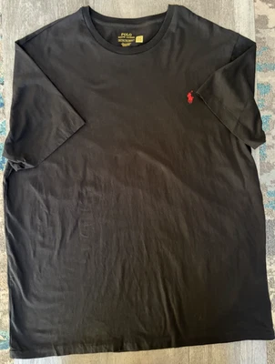 Camiseta Polo Ralph Lauren Masculina Extra Grande Preta - Imagem 1 de 2