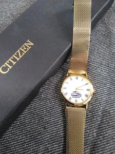 Orologio Citizen Skyliner Collaborazione Oro 18mm Acciaio Inox Cinturino Scorrevole Scatola - Foto 1 di 4