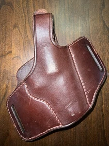 DON HUME H721-1 Right Handed Tactical Dark Brown Leather Holster - Picture 1 of 9