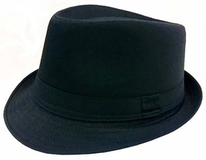 KIDS FEDORA BUCKET BOYS GIRLS HAT Children CAP-BLACK - Picture 1 of 2