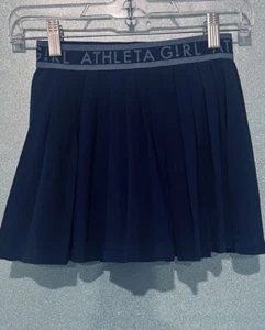 Athleta Girls Tennis Dress Pleated Size 8-10 Navy Blue - Picture 1 of 3