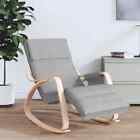 Rocking Chair Light Grey Fabric Lounge Seating Armchair vidaXL