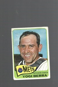 1965 TOPPS BASEBALL CARD-#470-YOGI BERRA HOF-VG