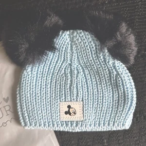 Disney X Love Your Melon Mickey Mouse Beanie With Double Pom Baby 0-6 Months - Picture 1 of 5