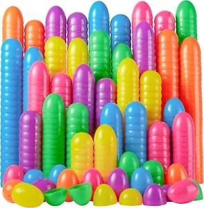 JOYIN 600 PCS 2.3" Easter Eggs, Empty Plastic Eggs Fillable Colorful Bright - Picture 1 of 7