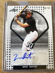 ZANE DENTON 48/50 2018 PERFECT GAME AUTO AUTOGRAPH ALABAMA