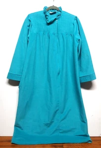 Vintage PEARL By Anne Leslie Velvety Velour Housedress Robe Size M/L zip up EUC - Picture 1 of 8