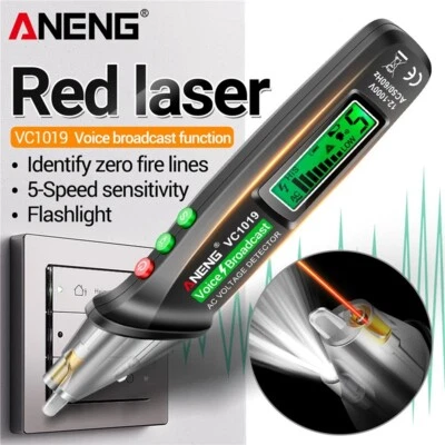 ANENG VC1019 Test Pen Voice Broadcast Voltage Detector 12-1000V Volt Current AC