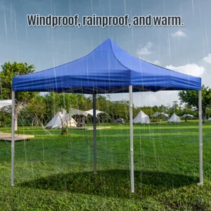 9.8x9.8ft Pop Up Canopy Foldable and Portable Windproof Rainproof Warm Tent O8P0 - Bild 1 von 11