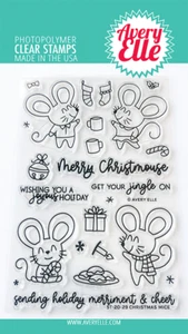 Avery Elle Christmas Mice Photopolymer Clear Stamps ST-20-29 Made in USA - Imagen 1 de 1
